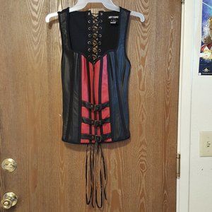 Hot Topic Red and Black Corset